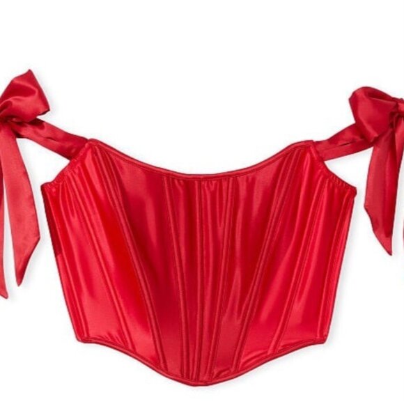 NWT Victoria's Secret Dream Angels Satin Bow-Tied Corset Top Size Small - Picture 1 of 5